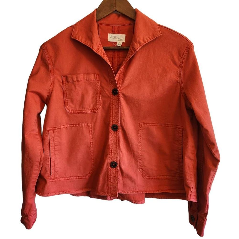 Anthropologie CHINO Swing Pleated Jacket Size XL